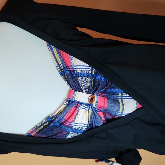 Women's Tunic with plaid detail - Picture 2 of 6